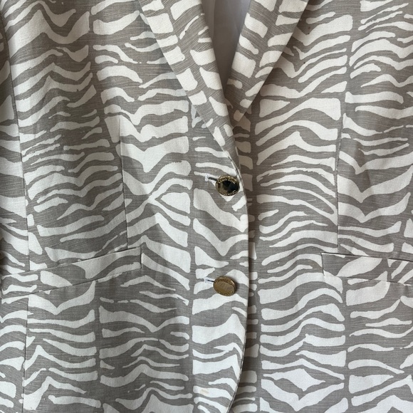 Calvin Klein Zebra Pattern Blazer - Picture 2 of 5